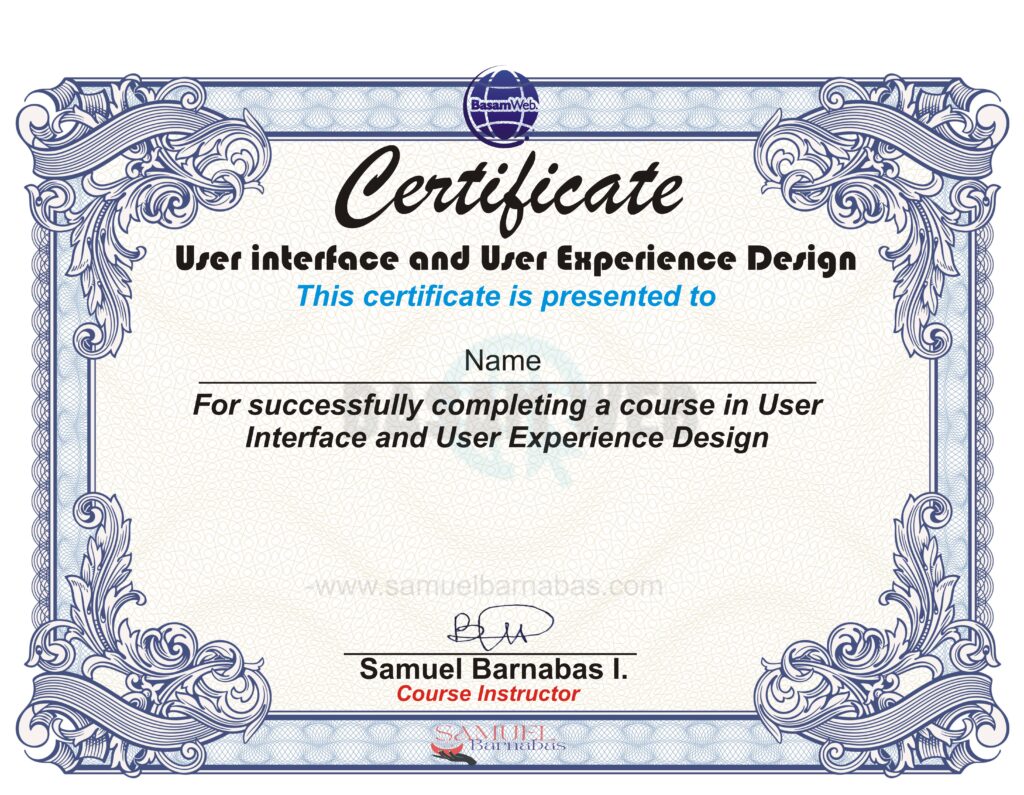 UI and UX Certificate